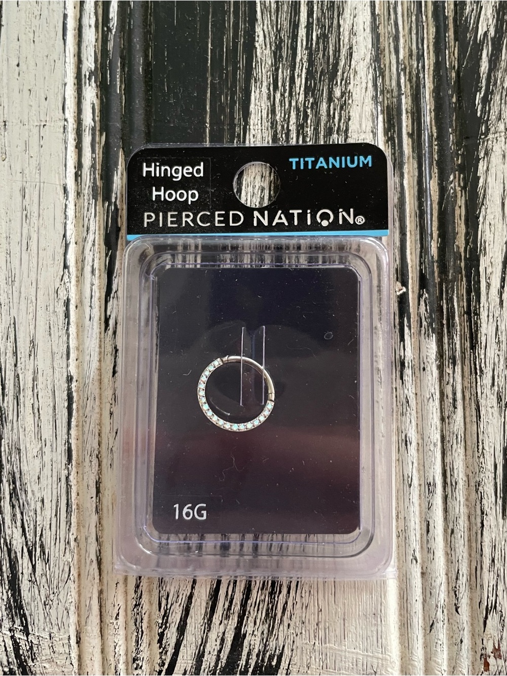 Pierced Nation Titanium Hinged Hoop Ring - Silver